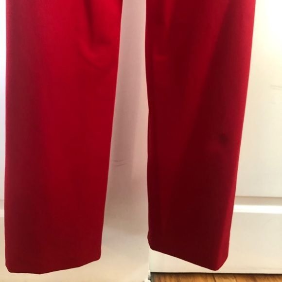 NWT AIDAN MATTOX RED CUT-OUT OPEN BACK JUMPSUIT LOW CUT PLUNGING NECK LINE - Picture 10 of 14